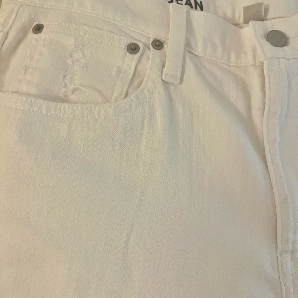 NWT J. Crew Women's White Boyfriend Jeans - Picture 2 of 8